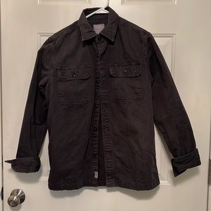 American Eagle Heavy Button Down, Black, Small